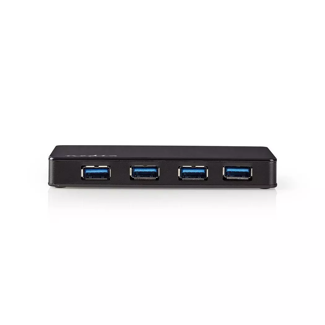 Nedis USB Hub | USB-A Male | 4x USB A Female | 4 port(s) | USB 3.2 Gen 1 | Mains Powered / USB Powered | 4x USB