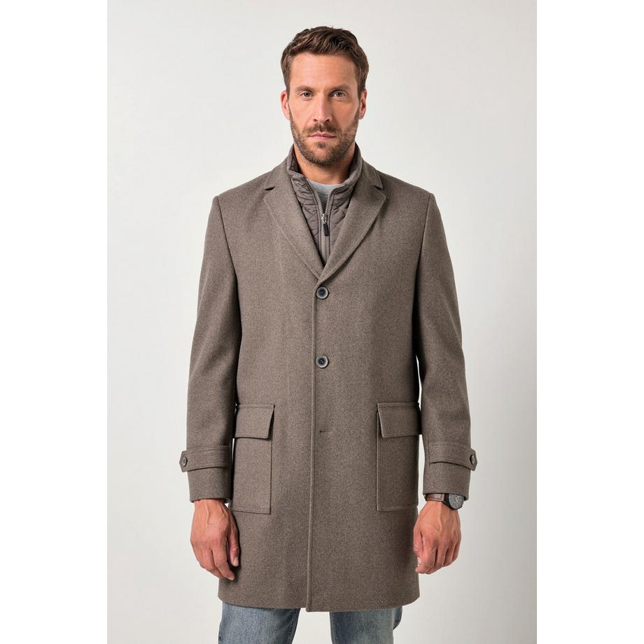 JP1880 FLEXNAMIC Manteau Col Revers Empiècement Matelassé  