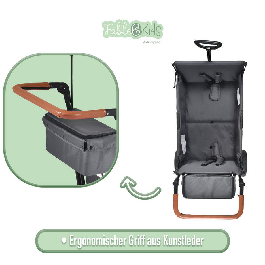 FableKids  LEO X2 Lite Carrello a Mano con tetto Pieghevole per il Trasporto 