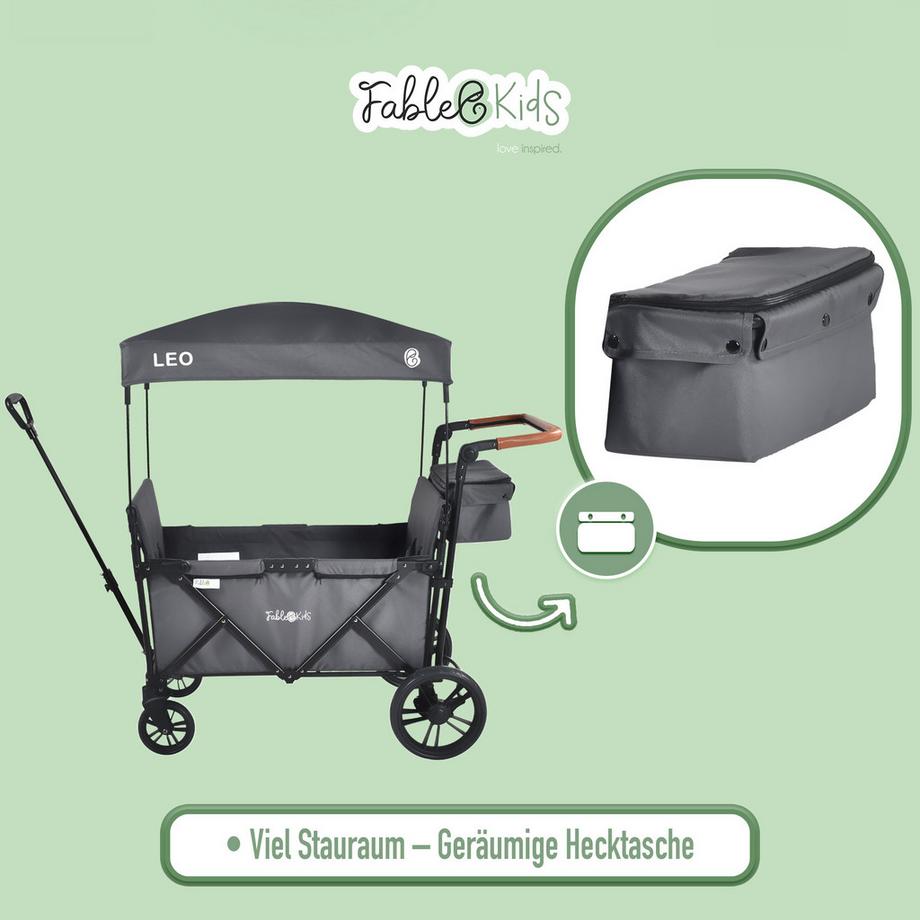 FableKids  LEO X2 Lite Carrello a Mano con tetto Pieghevole per il Trasporto 