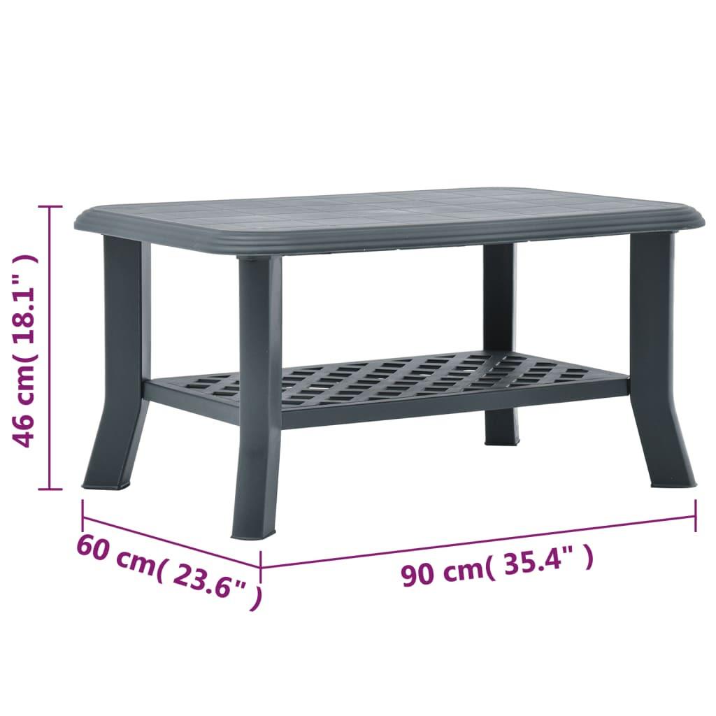 VidaXL Table basse plastique  