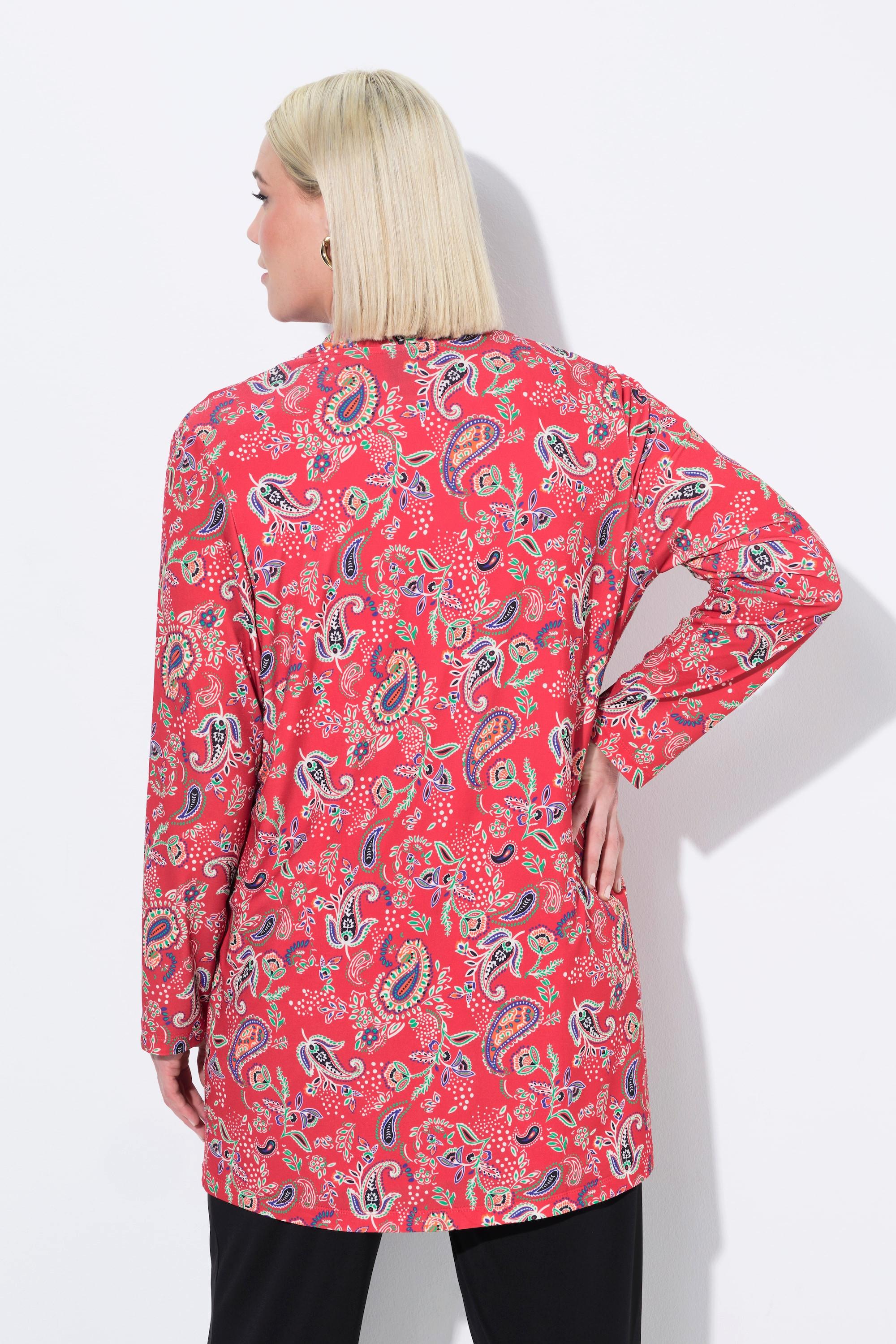 Ulla Popken Jerseyjacke A-Linie Schalkragen Langarm  