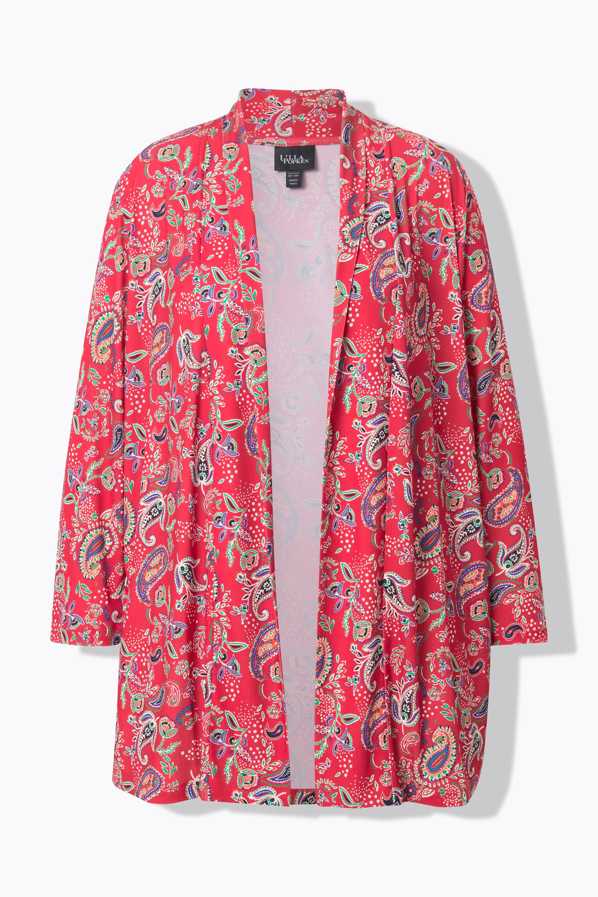 Ulla Popken Jerseyjacke A-Linie Schalkragen Langarm  