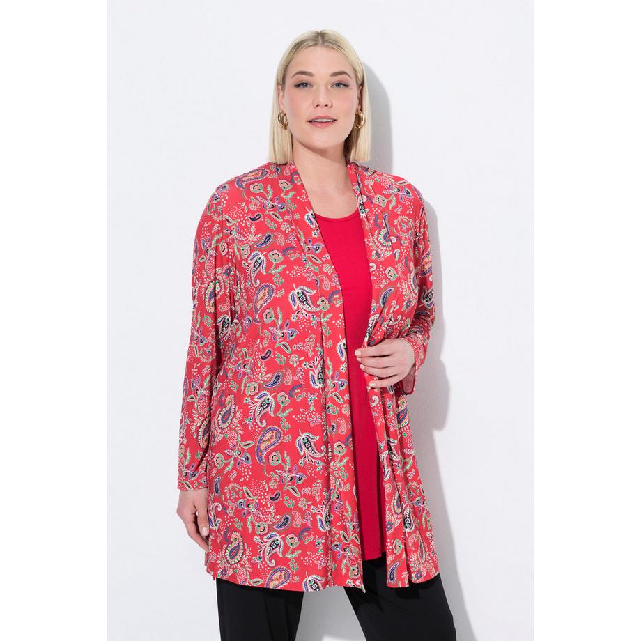 Ulla Popken Jerseyjacke A-Linie Schalkragen Langarm  