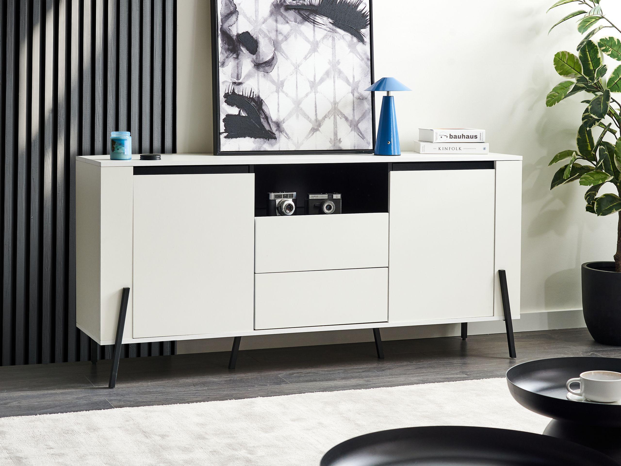 Beliani Sideboard mit 2 Türen aus Faserplatte Modern BLACKPOOL  
