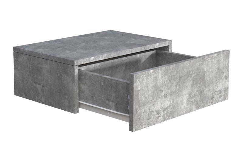 VCM Tiroir mural en bois Table de chevet murale Tiroir Console Table de chevet Usal M 45 cm  