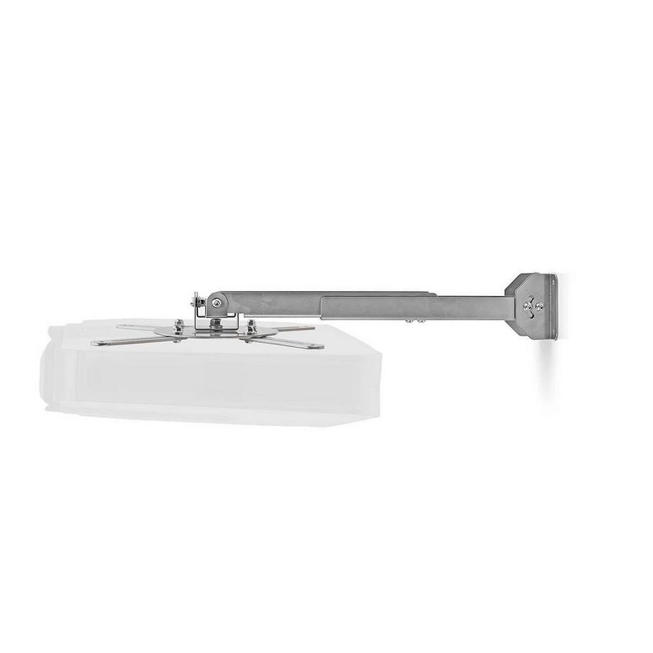 Staffa per proiettore | Completamente regolabile | 10 kg | Ruotabile | Inclinabile | Acciaio | Argento