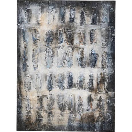 KARE Design Tableau sur toile Ombres gris 90x120  