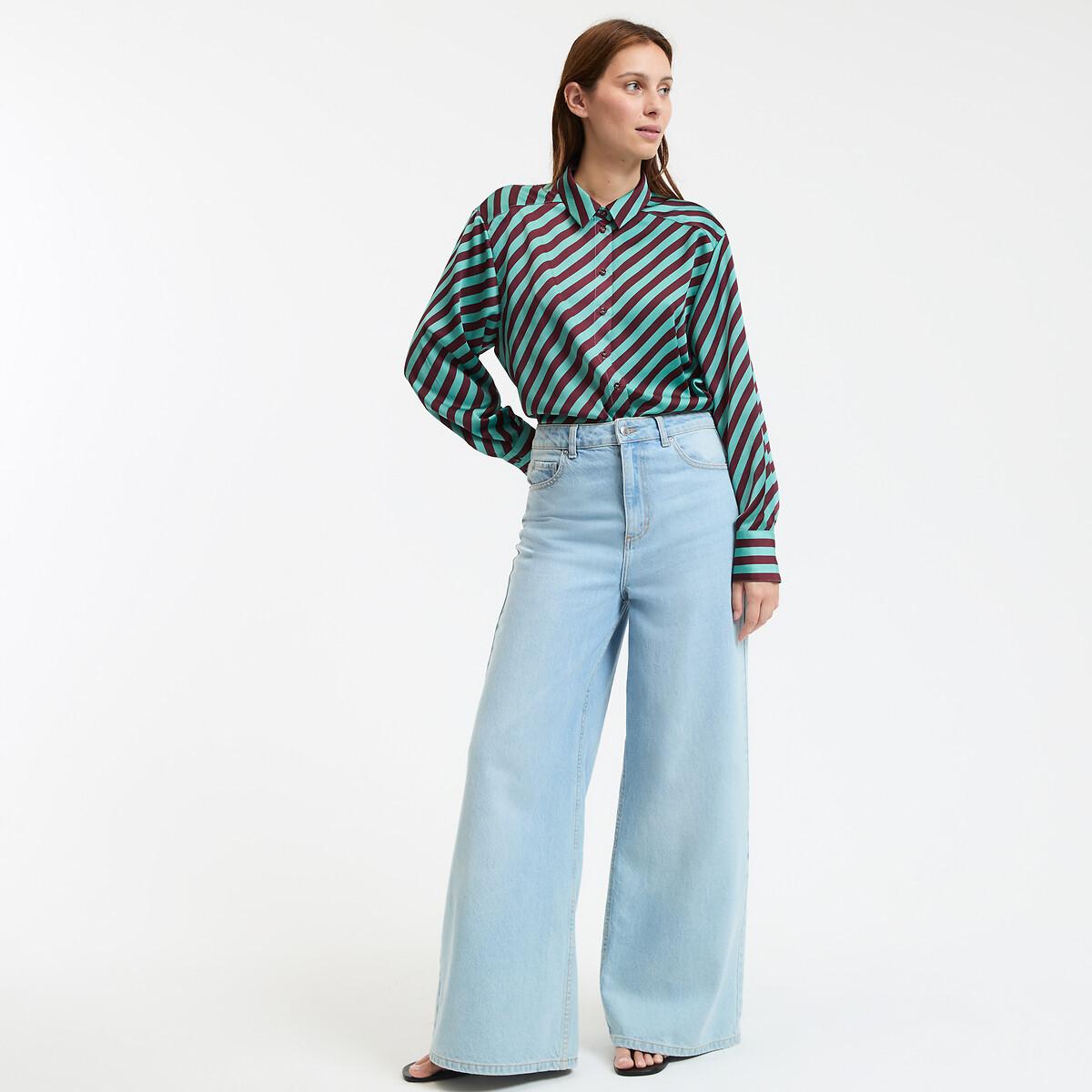 La Redoute Collections Camicetta Raso Rigata Maniche Lunghe  