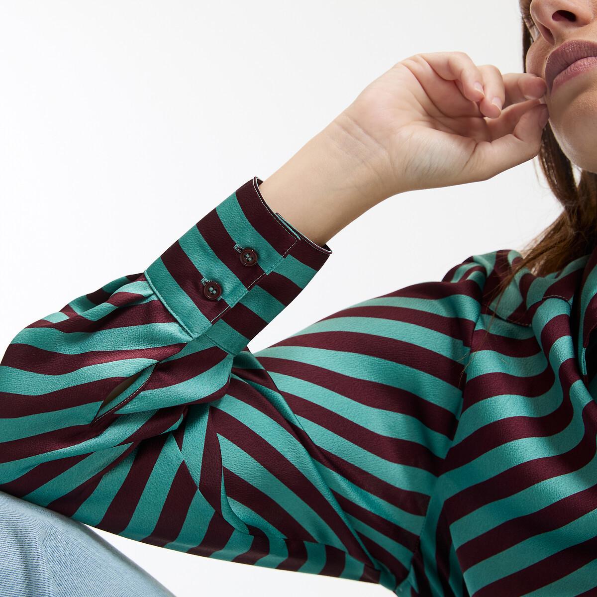 La Redoute Collections Camicetta Raso Rigata Maniche Lunghe  