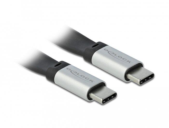 DeLock  85926 USB Kabel 0,22 m USB 3.2 Gen 2 (3.1 Gen 2) USB C Schwarz, Silber 