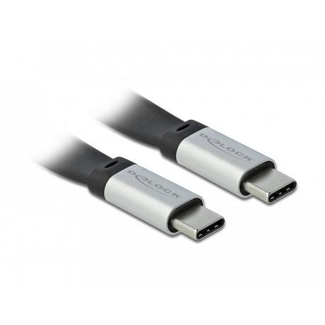 DeLock  85926 USB Kabel 0,22 m USB 3.2 Gen 2 (3.1 Gen 2) USB C Schwarz, Silber 