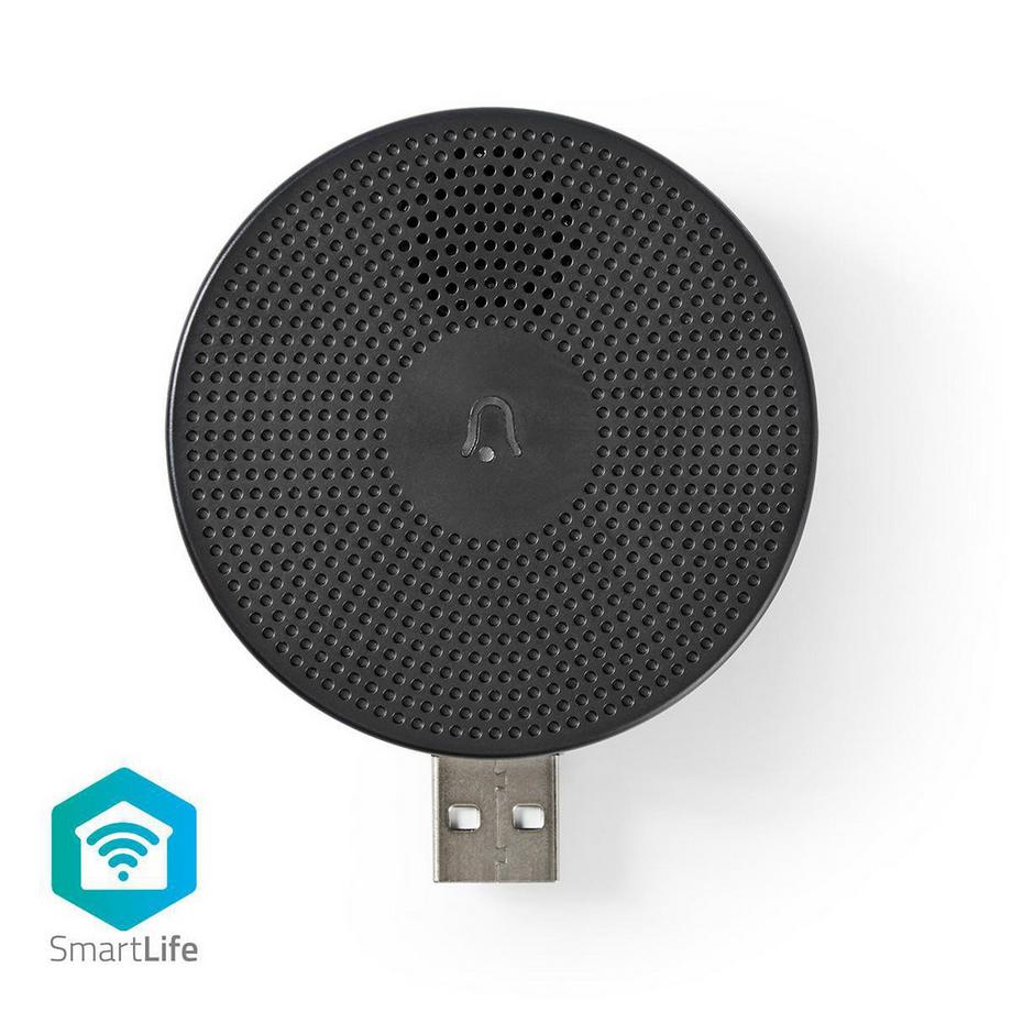 Nedis  SmartLife Türklingel | Wi-Fi | Zubehör für: WIFICDP10GY | USB-Stromversorgung | 4 Töne | 5 V DC | Einstellbare Lautstärke | Schwarz 