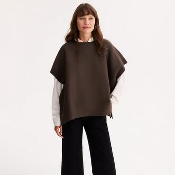 Poncho col rond en maille milano