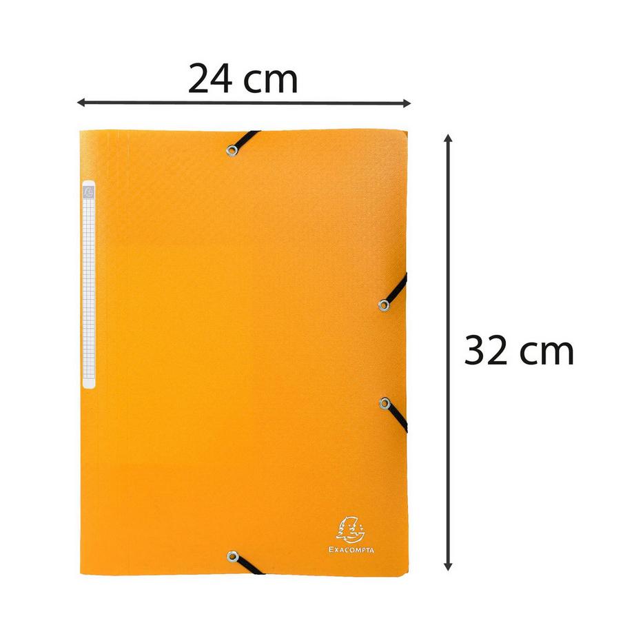 Exacompta Chemise à élastiques 3 rabats PP OPAK - A4 - x 50  