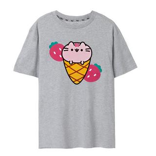 PUSHEEN T-Shirt Manches Courtes Imprimé Graphique  