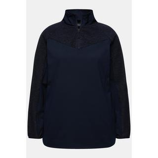 Ulla Popken Sweat-shirt stretch polaire teddy col camionneur manches longues  