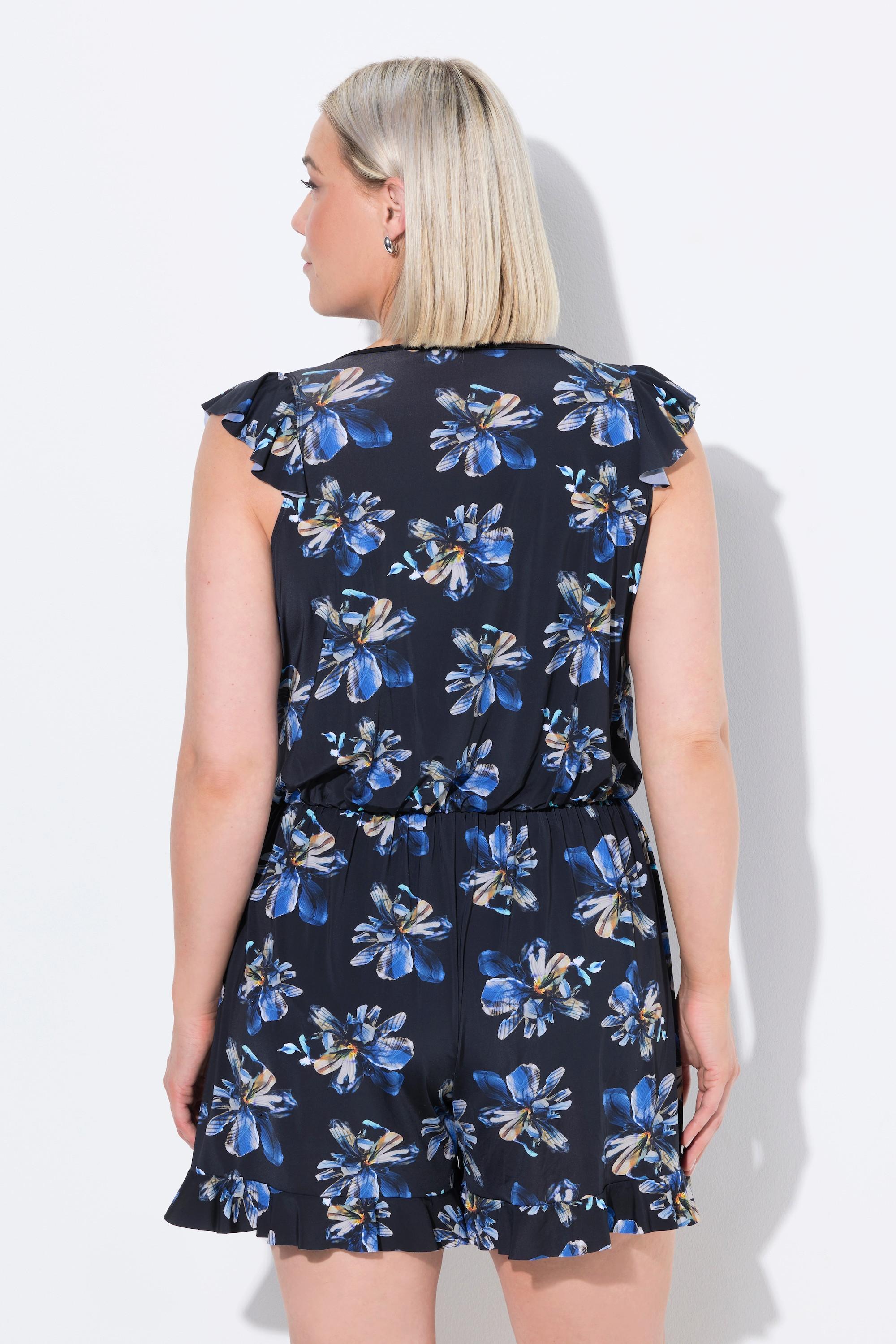 Ulla Popken Abito da bagno Shorts Fiori Coppe morbide Riciclato  