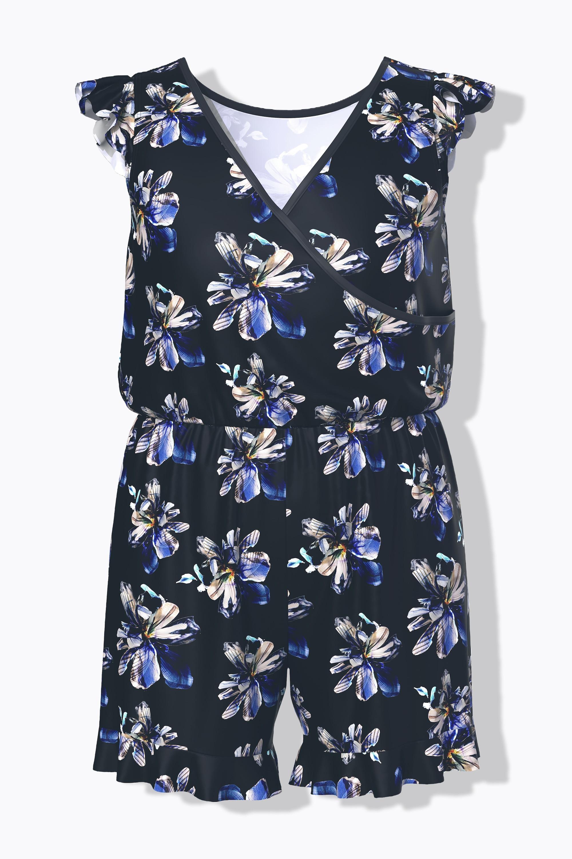 Ulla Popken Abito da bagno Shorts Fiori Coppe morbide Riciclato  