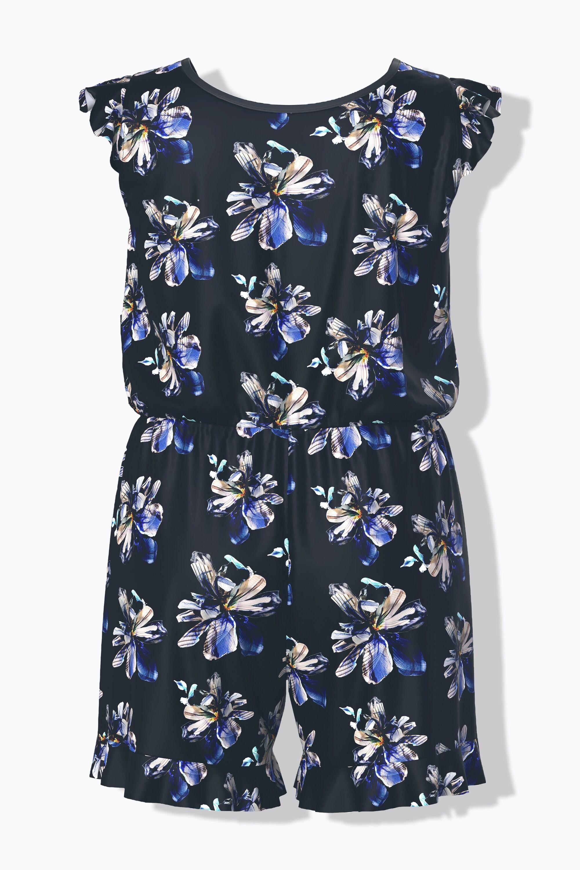 Ulla Popken Abito da bagno Shorts Fiori Coppe morbide Riciclato  