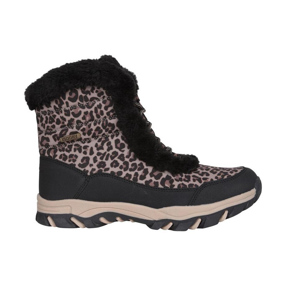 Mountain Warehouse Leopardmuster Schneestiefel mit thermischem Material  