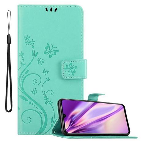 Cadorabo  Hülle für Honor 10i  20i  20 LITE  Huawei Enjoy 9S Blumen Design Magnetverschluss 