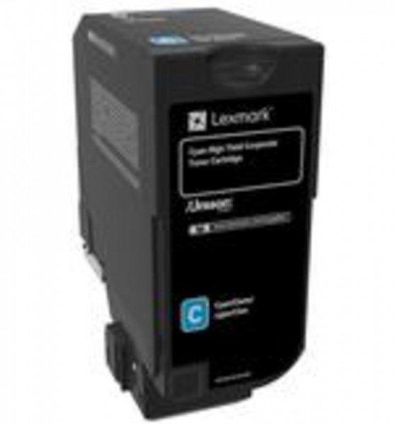 Lexmark  74C2HCE cartuccia toner 1 pz Originale Ciano 