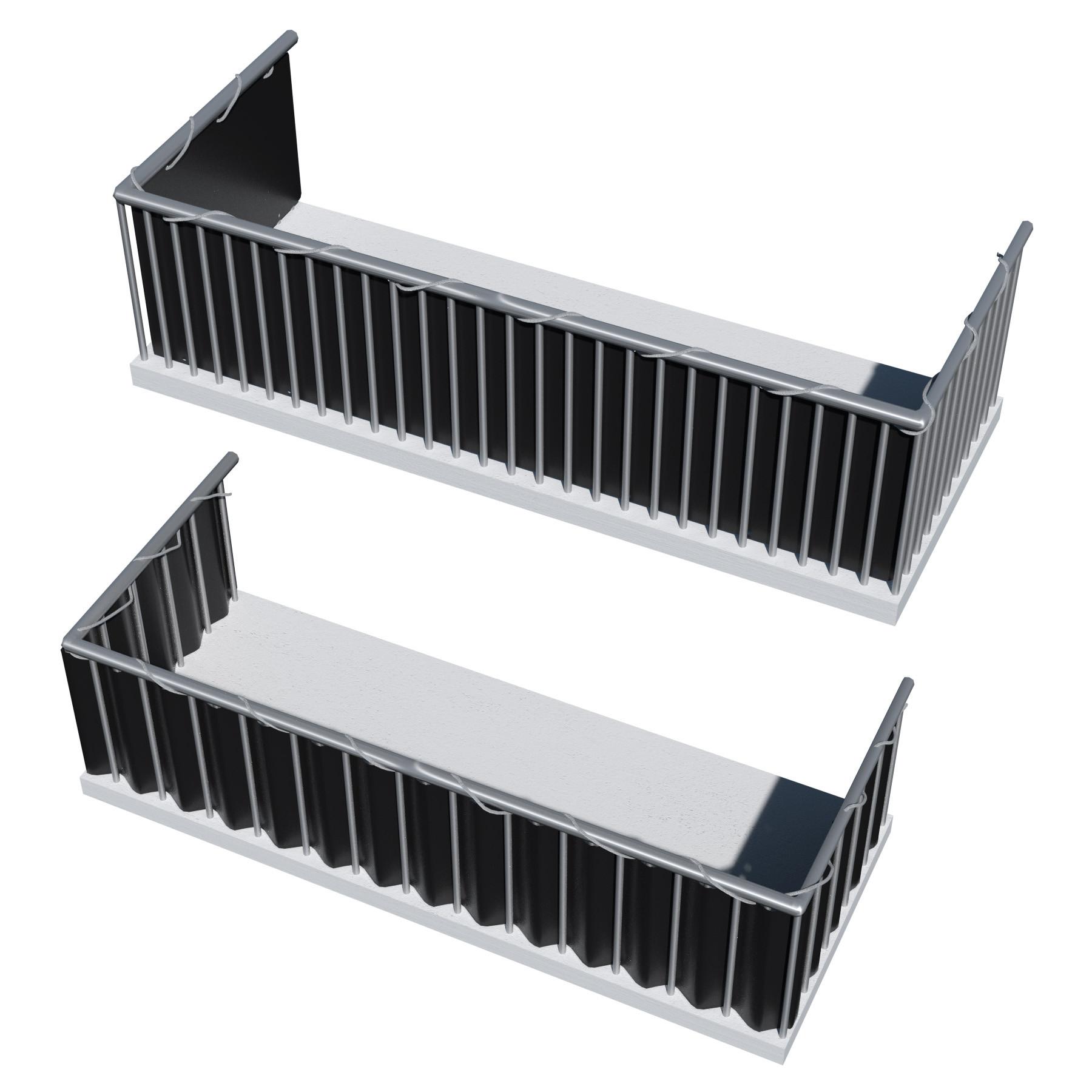 Tectake Balkon Sichtschutz mit metallverstärkten Ösen, Version 1  