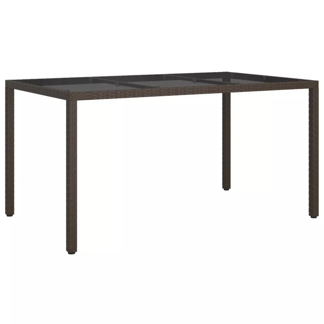 VidaXL - Gartentisch poly-rattan, One Size, Braun