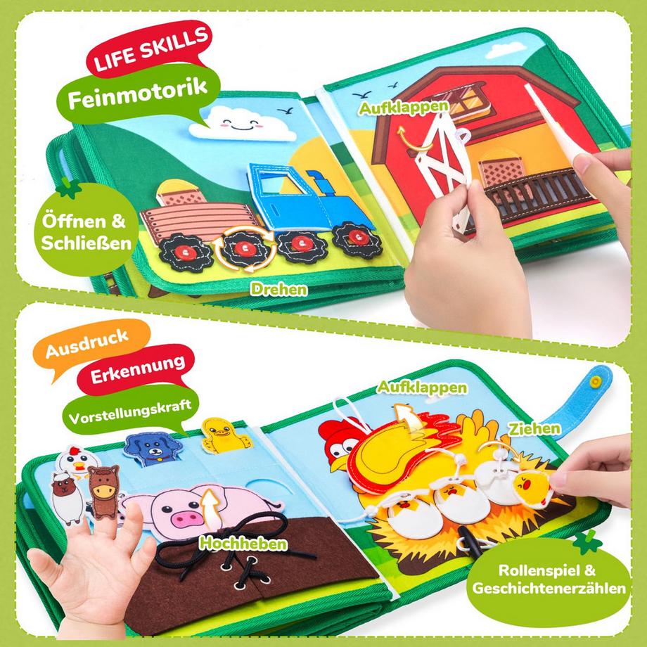 Activity-board  Besetztes Brett Ruhiges Buch 