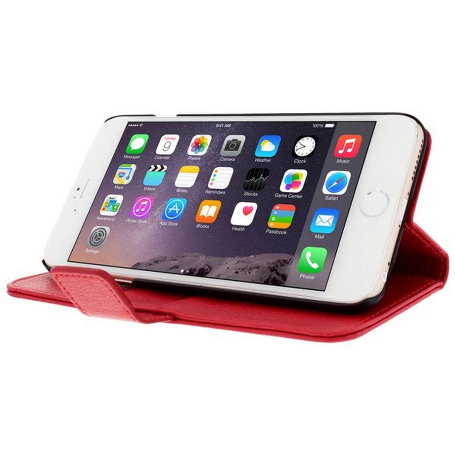 Avizar  Etui Portefeuille Rouge iPhone 6/6s Plus 