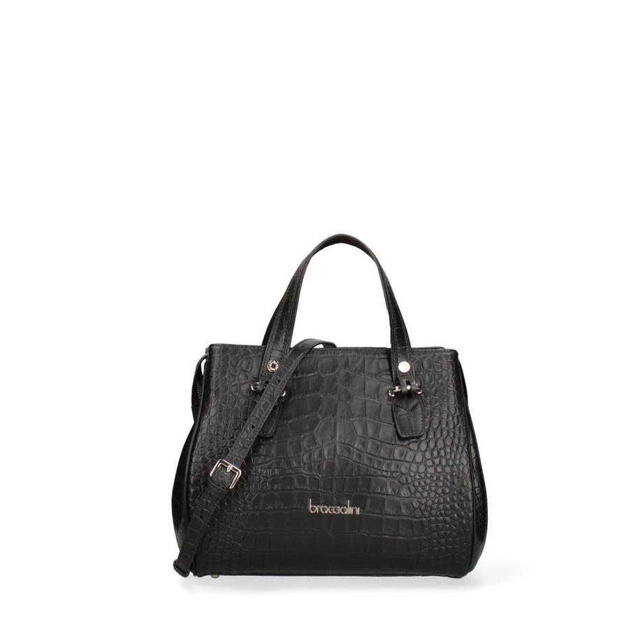 Braccialini Handtasche Krokodilprägung  
