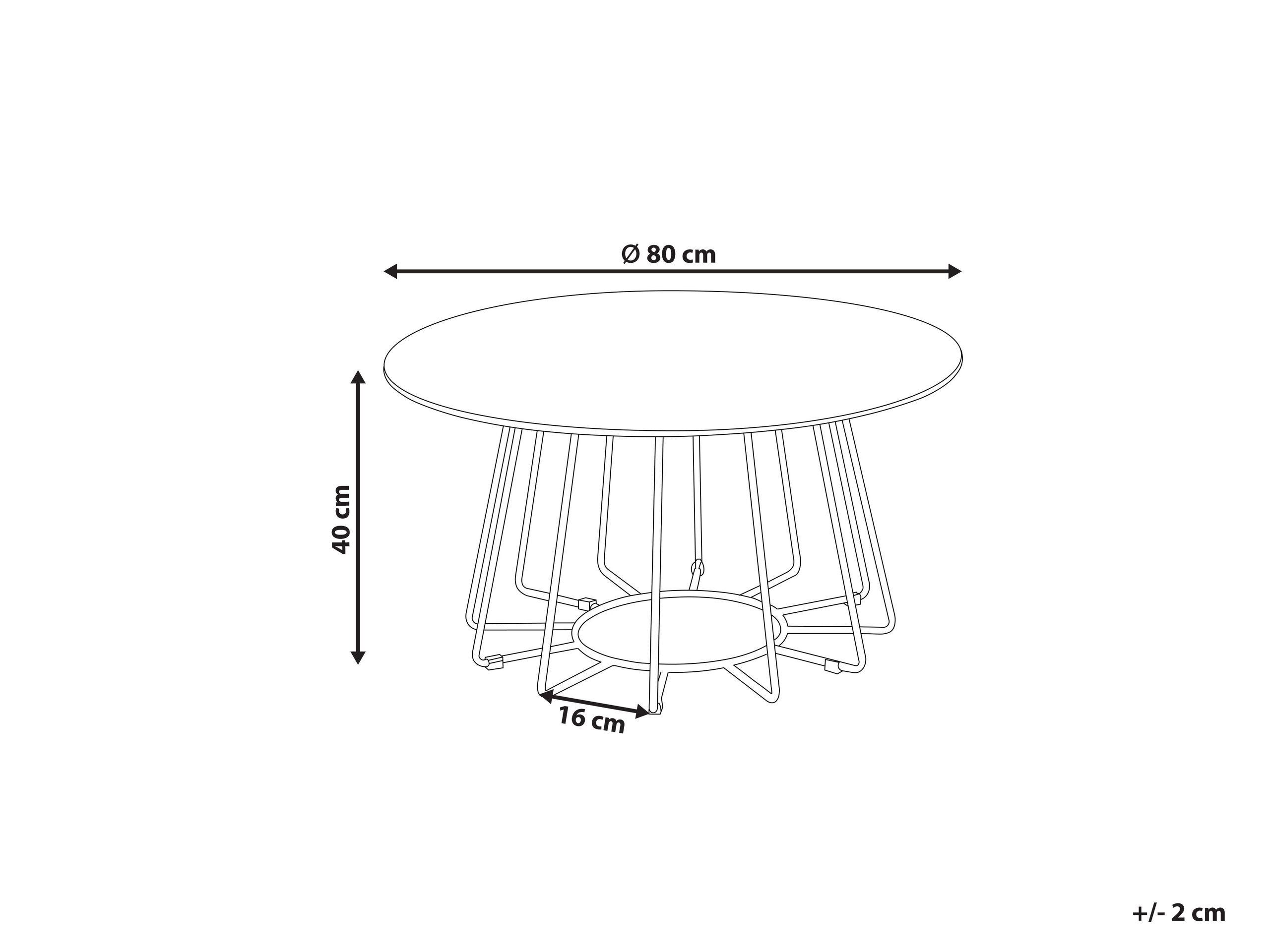 Beliani Table basse en Verre de sécurité Moderne BERNIE  