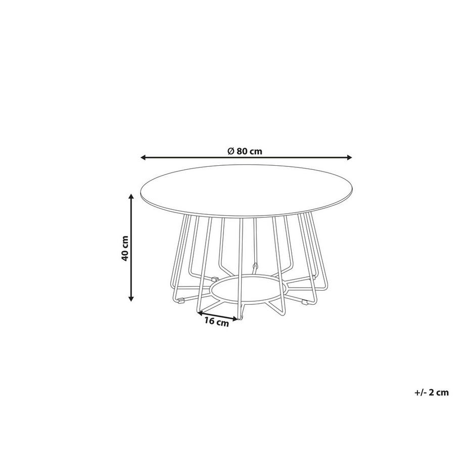 Beliani Table basse en Verre de sécurité Moderne BERNIE  