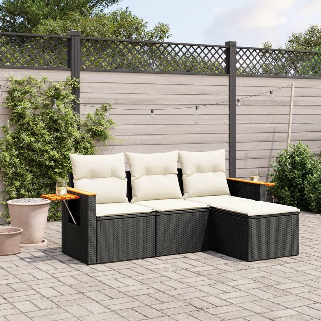 VidaXL set divano da giardino Polirattan  