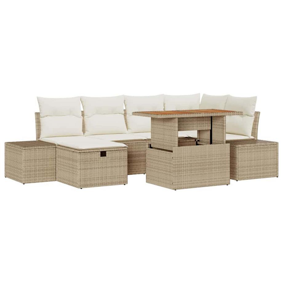 Ensemble de canapés de jardin poly rattan