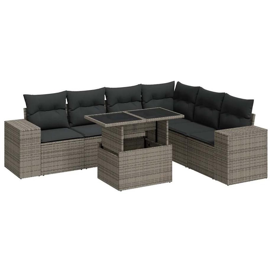 set di divani da giardino Polirattan