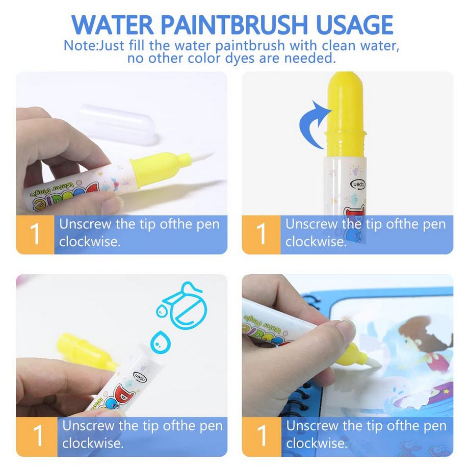 Activity-board  Livre de coloriage magique avec crayon à eau, jouets de dessin et de gribouillage pour enfants 