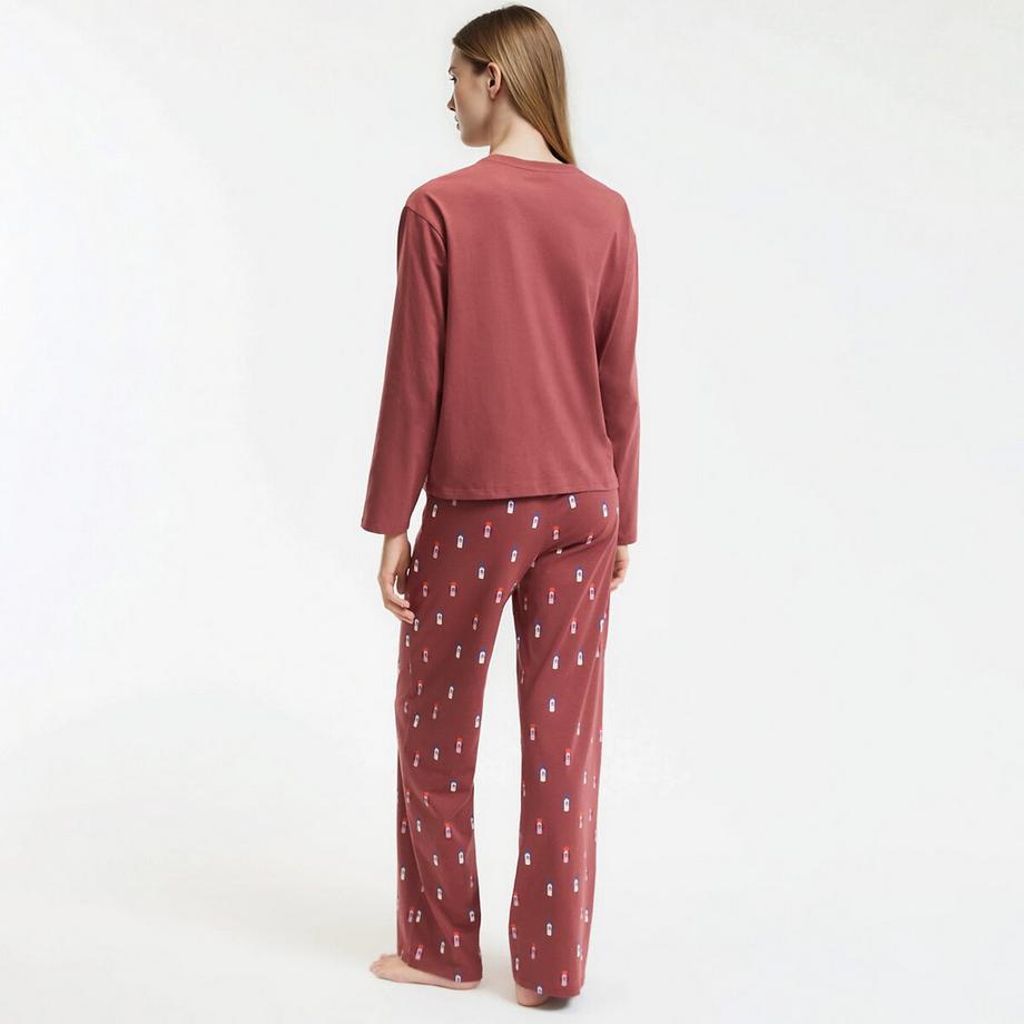 La Redoute Collections Weihnachtspyjama aus Baumwolljersey  