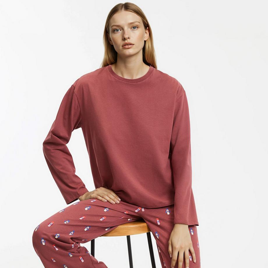 La Redoute Collections Weihnachtspyjama aus Baumwolljersey  