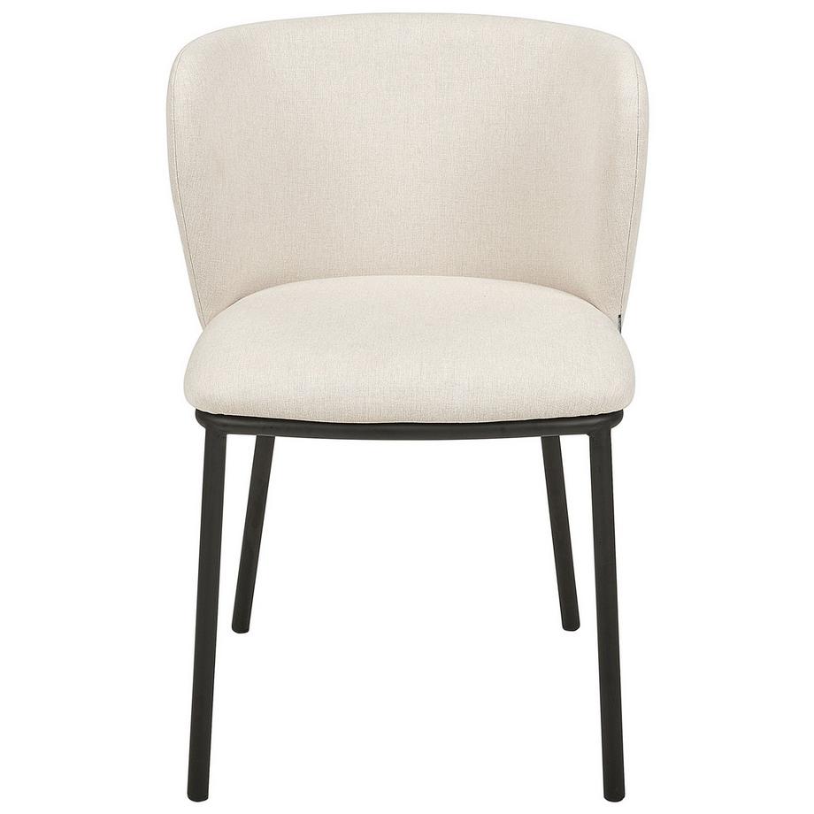 Beliani Esszimmerstuhl 2er Set aus Stoff Modern MINA  