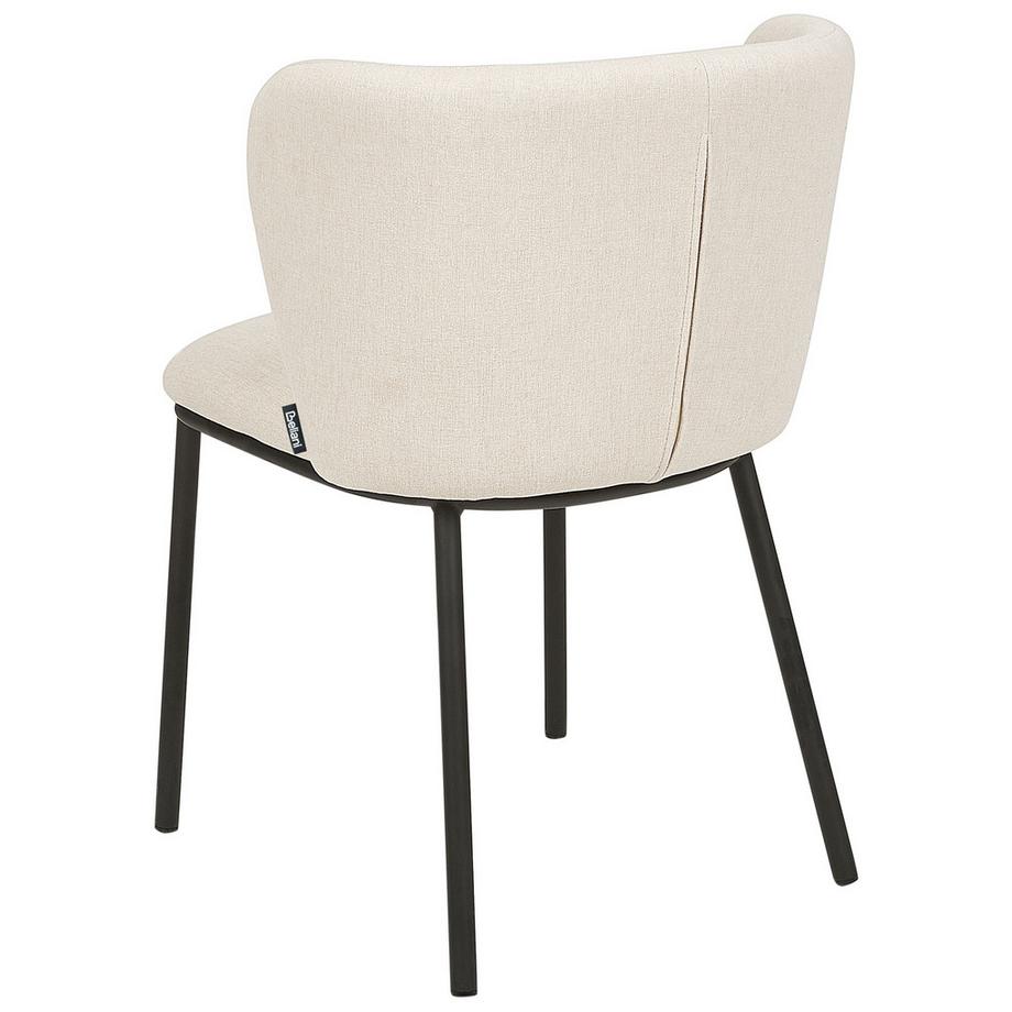 Beliani Esszimmerstuhl 2er Set aus Stoff Modern MINA  
