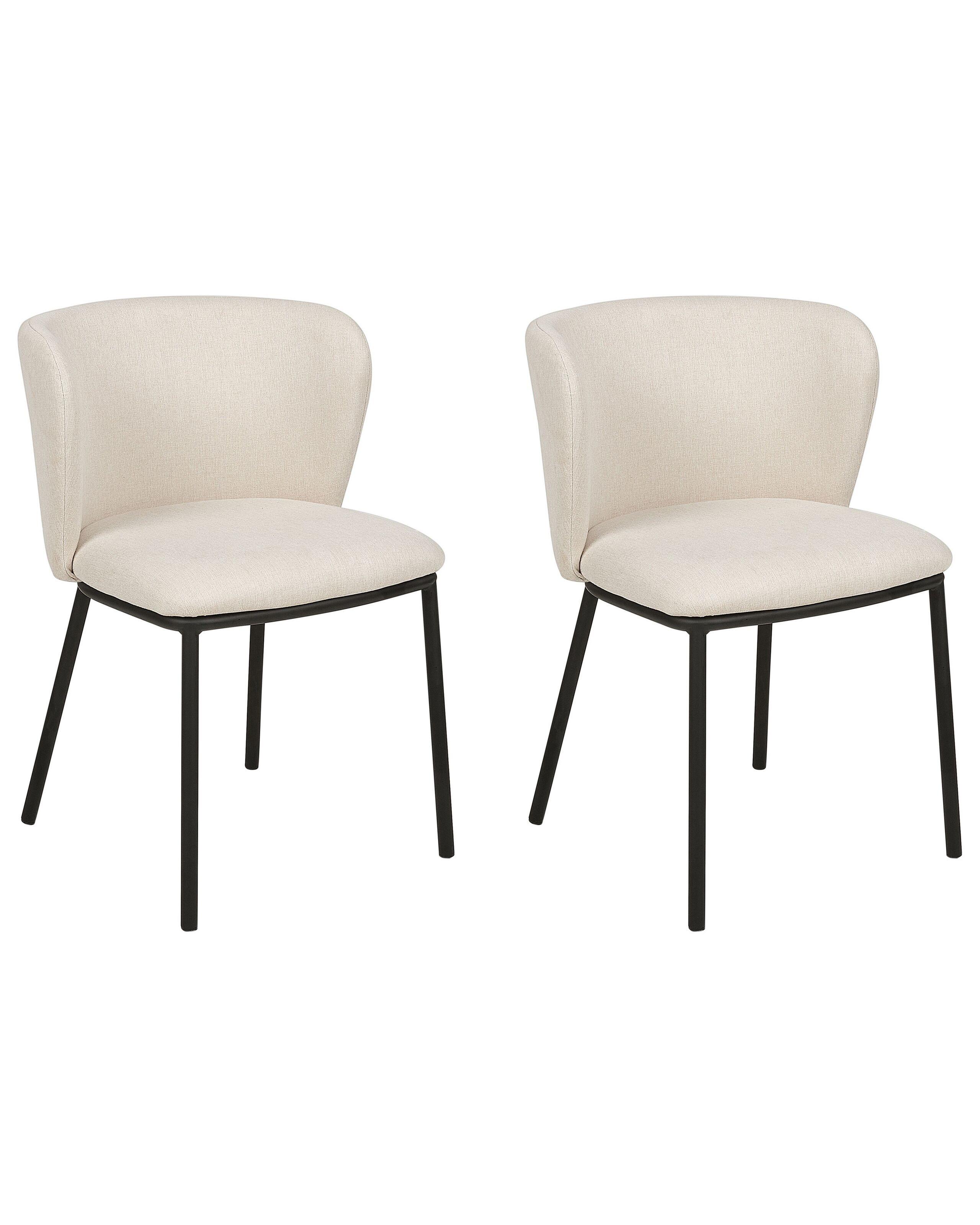 Beliani Lot de 2 chaises en Polyester Moderne MINA  