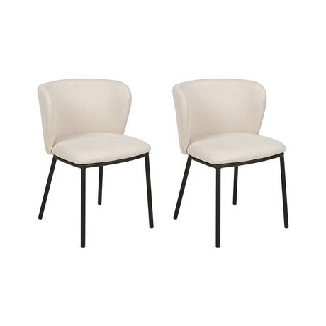 Beliani Lot de 2 chaises en Polyester Moderne MINA  