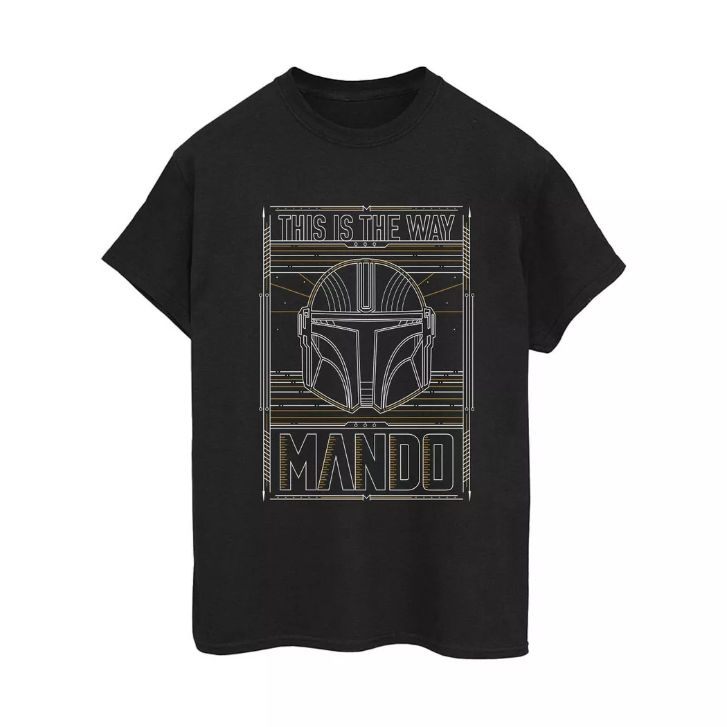STAR WARS - The Mandalorian The Way TShirt, per donna, Nero, Größe S