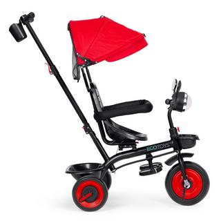 Northio  Passeggino triciclo per bambini 3 in 1 con sedile girevole, cappottina, rosso, ECOTOYS 