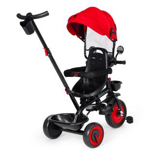 Northio  Passeggino triciclo per bambini 3 in 1 con sedile girevole, cappottina, rosso, ECOTOYS 