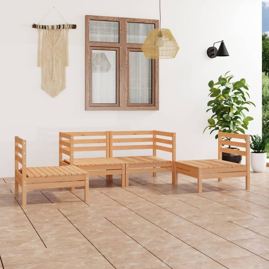VidaXL Salon de jardin bois  