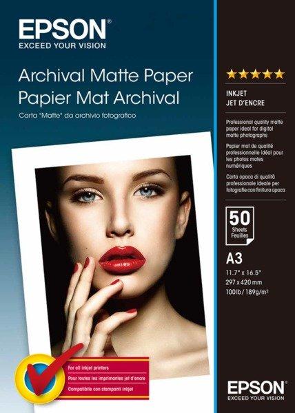 EPSON  EPSON Archival Matt Paper A3 S041344 InkJet 189g 50 Blatt 