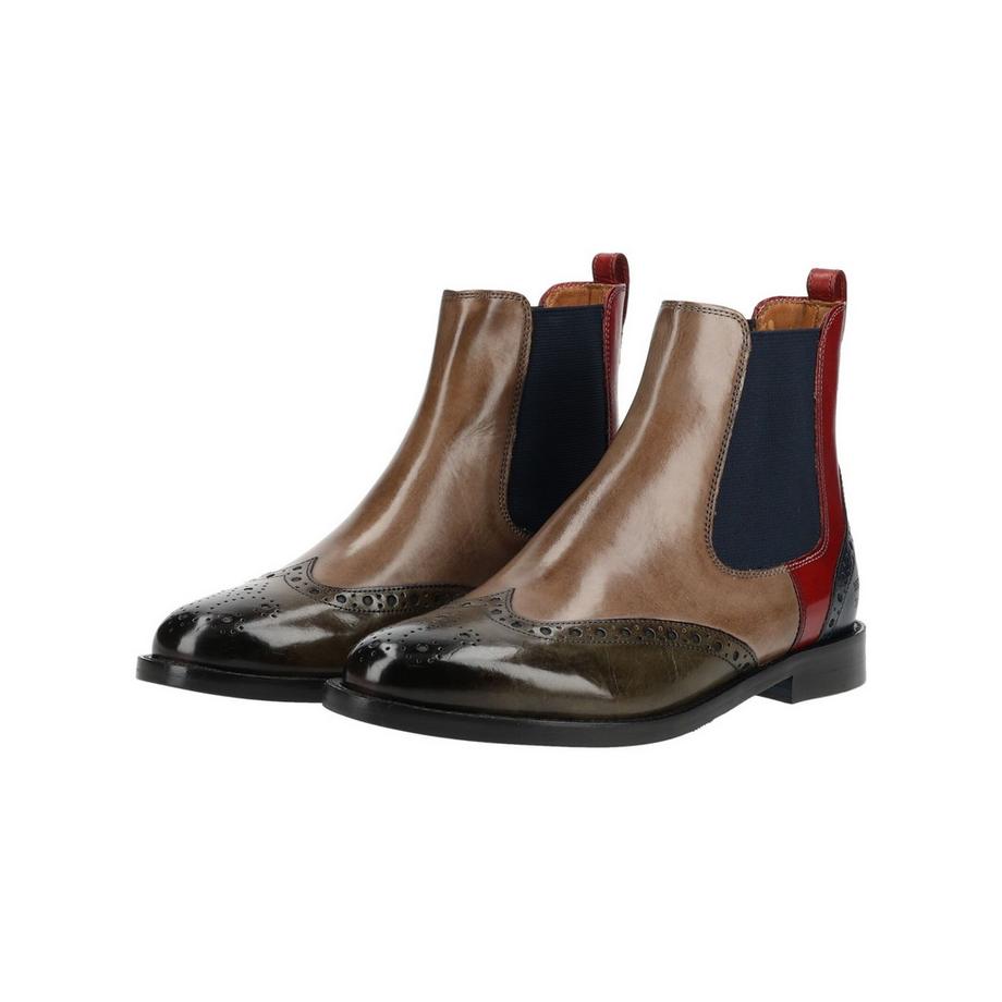 Melvin & Hamilton Stivaletto Chelsea con dettaglio brogue  